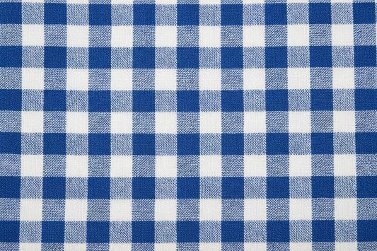blue and white gingham